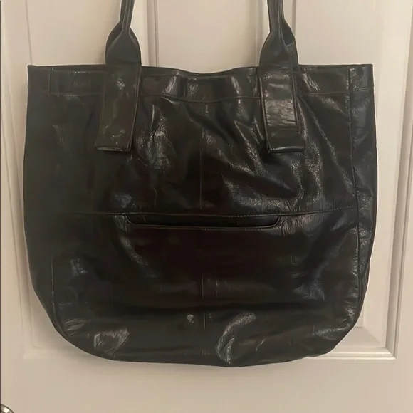 HOBO Classic Black Leather Tote - Picture 2 of 4